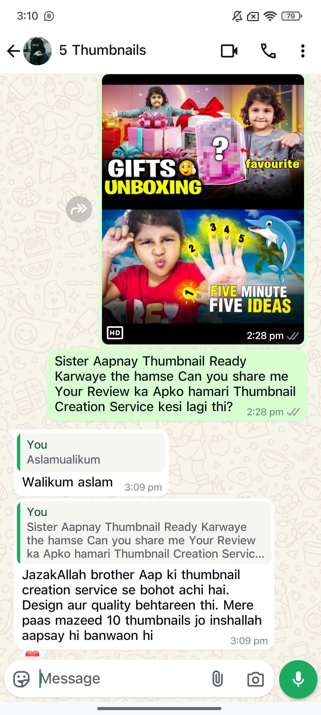 Thumbnail Creation Review